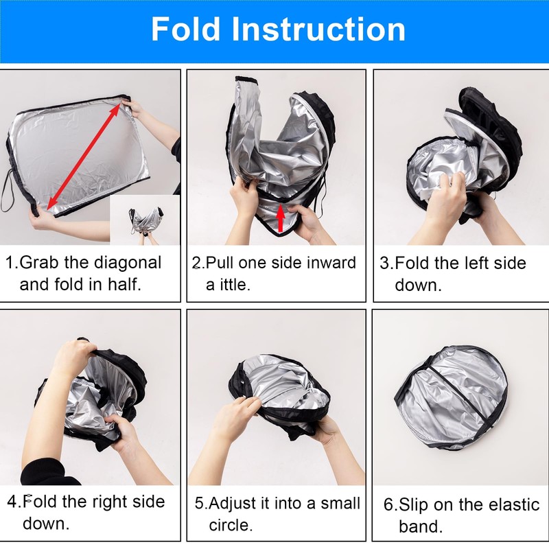 Windshield Sun Shade for 2009-2018 Dodge RAM 1500 Foldable Front