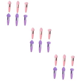 Baluue 6sets Makeup Sponges Handles Soft and Smooth for Foundation Concealer Blush Beauty Tools