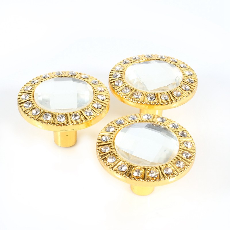 10pcs Clear Diamond Crystal Glass Wardrobe Knob Cupboard Drawer Door