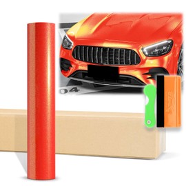 12"x60" (1FTx5FT) Red Gold Galaxy Dust Gloss Chameleon Metallic Color Shift Color Change Vinyl Wrap Auto Sticker Decal Film Sheet Bubble Free Air Release Technology with Tool Kit