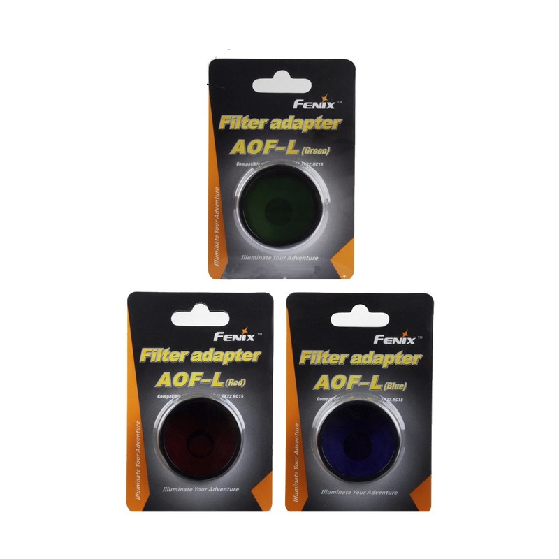 Fenix E40,E50,LD41,TK22,RC15 Flashlights Filter Adapter Diffuser (Blue)
