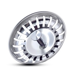 Luxe House Kitchen Sink Strainer Plug, 304 Stainless Steel, Food Catcher, Size 82mm