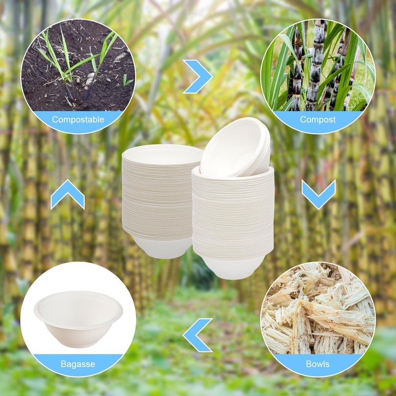 HENGBIRD Pack of 150 Paper Bowls Disposable Soup Bowls Made