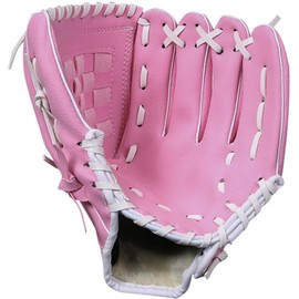 ZYYRSS Sports Softball Glove Left Handed Thickening Pitcher Softball Gloves Baseball Glove for Kids/Youth/Adult,Right Hand Throw (12.5 inch, Pink)