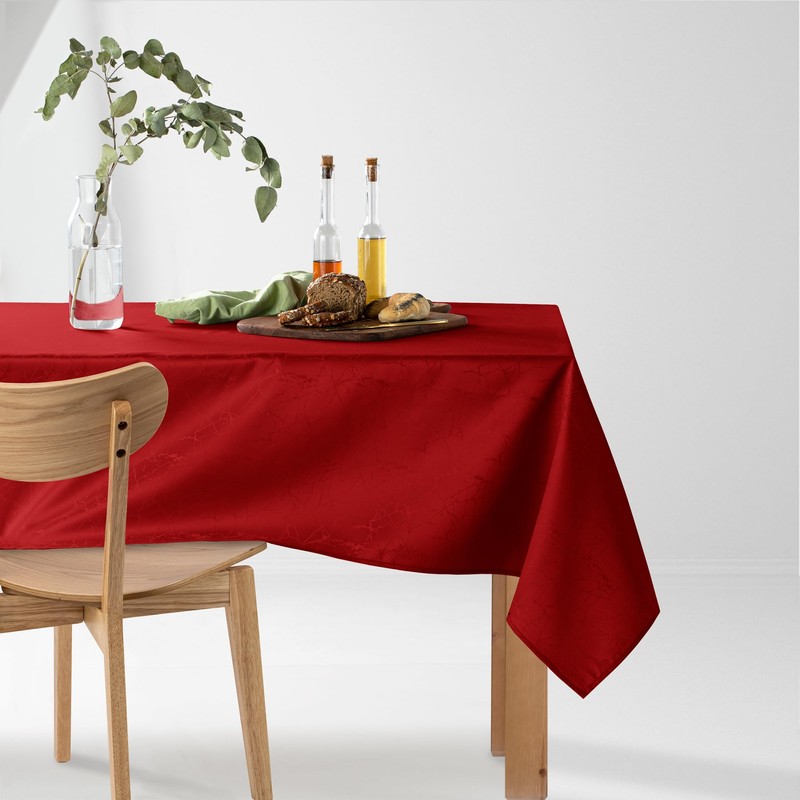 Filumi Tablecloth 140 x 220 cm Oval Red Washable for