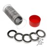 1 Airtite Coin Holder Storage Container & 20 Black Ring