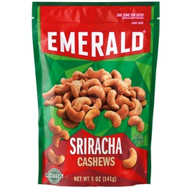 Emerald Nuts, Sriracha Cashews, 5 Oz (Pack of 2)