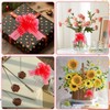 Leseogye 5PCS Red Pull Bows, 4inch Pull Bows for Gift