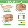AceOrbit 6 Pack Wood Pantry Storage Bins 4 Wooden Storage