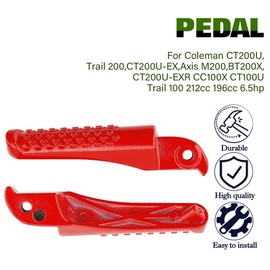 MOPASEN Foot Pegs Footrest Bracket for Coleman CT200U,Trail 200,CT200U-EX,Axis M200,BT200X,CT200U-EXR CC100X CT100U Trail 100 212cc 196cc 6.5hp (RED)