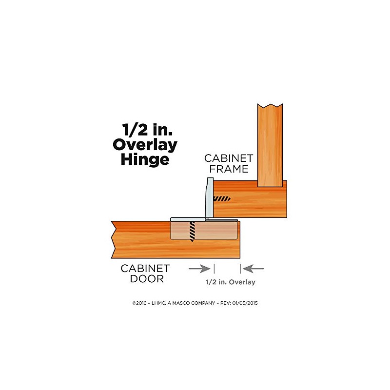 Liberty H70223C-NP-C 1/2-Inch Partial Overlay 2 Prong Base Plate
