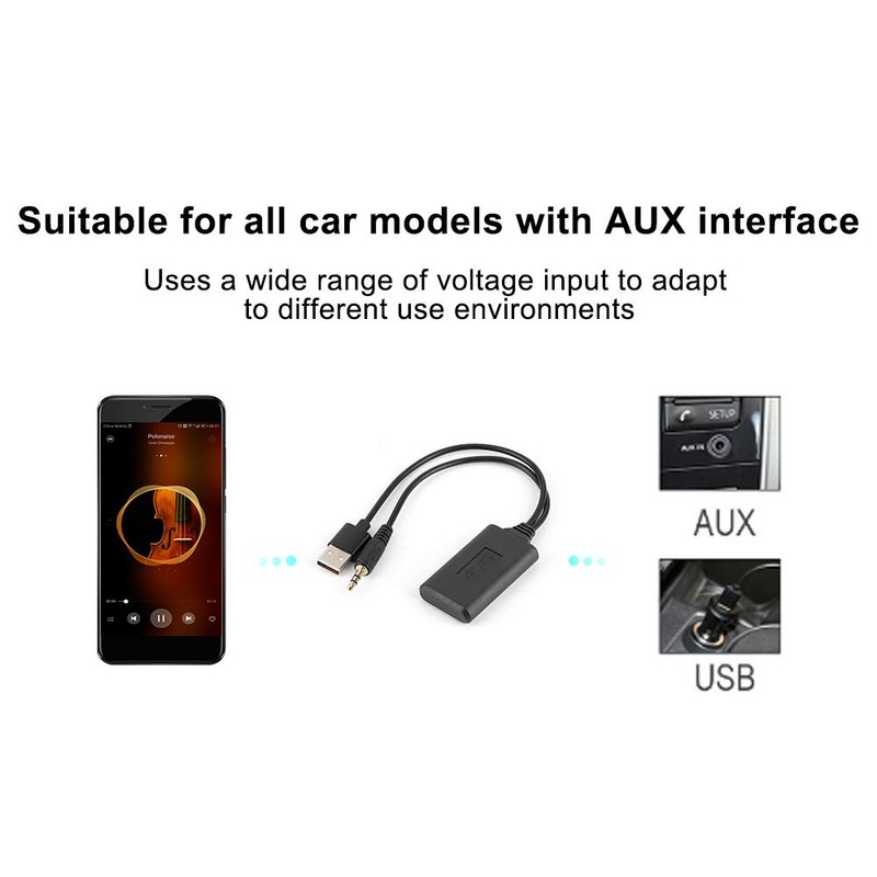 Bluetooth AUX Adapter Auto, 3.5mm/0.14in Wireless Bluetooth Empfänger, Bluetooth Transmitter