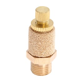 Mtsooning 10PCS Pneumatic Muffler, 0.37inch Brass Flow Control Silencer, Sintered Air Controller for Cylinders Solenoid Valves Crank Cases Gear Boxes Oil Tanks