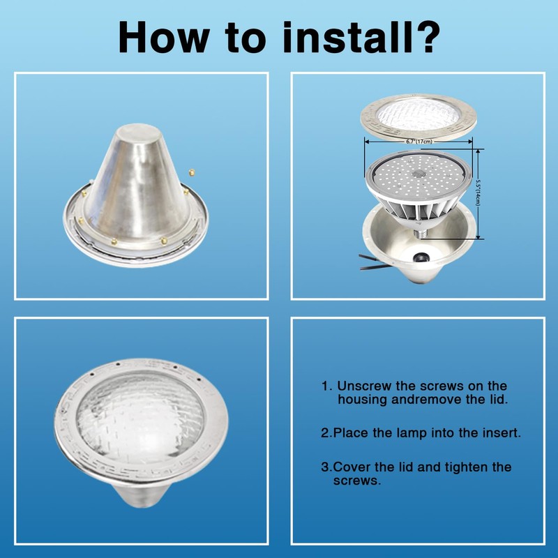 Aygrochy 2025 Upgraded 120V 90W LED Pool Light Bulb for