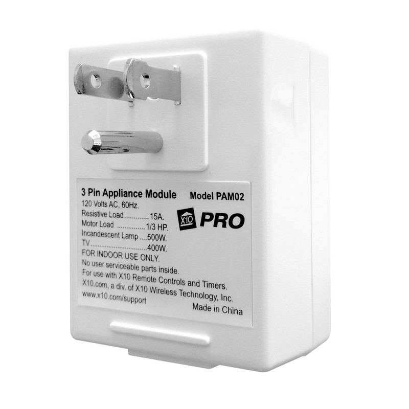 X-10 Pro Appliance Module w/Auto Gain Control 3-Pin Model PAM02