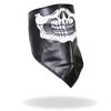 Hot Leathers Skull Face Leather Neck Warmer (Black)