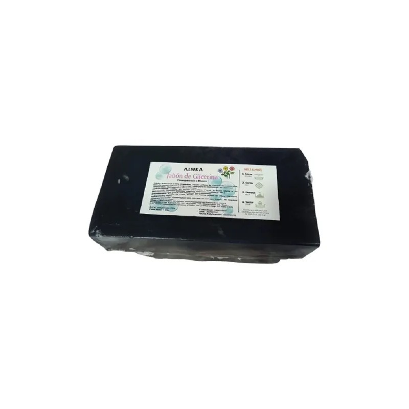 1 Kg Jabón De Glicerina Carbón Activado Con Extracto Menta