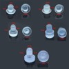 30 Pcs Glass Top Table Bumpers with Stem, Soft Clear