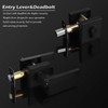 Gobrico Entry Door Lever with Double Deadbolt (Keyed Both Sides)