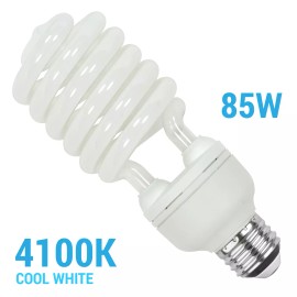 Satco S7398 85T5/41 Spiral Compact Fluorescent 85W 120V T5 Medium E26 4100K Cool White