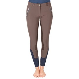 Pfiff 102675 Indira Jodhpurs Imitation Leather Full Seat Women's Riding Breeches Brown 42