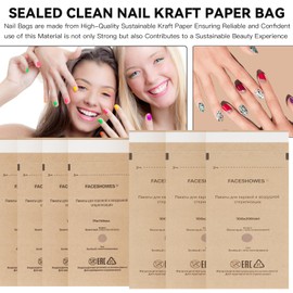 100Pcs Disposable Self-Sealing Sterilizer Pouches for Nail Tool,LXIANGN Dry Heat Autoclave Nail Tools Sterilizer Bags Kraft Paper Cleaning Bags For Dentist Tools and Nail Art Supplies (75mm x 150mm)