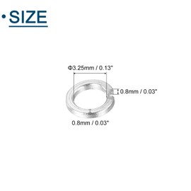 sourcing map M3 Split Lock Washer, 50Pcs 304 Stainless Steel Spring Lock Washers Metal Split Ring Washer for Screw Bolts Machinery