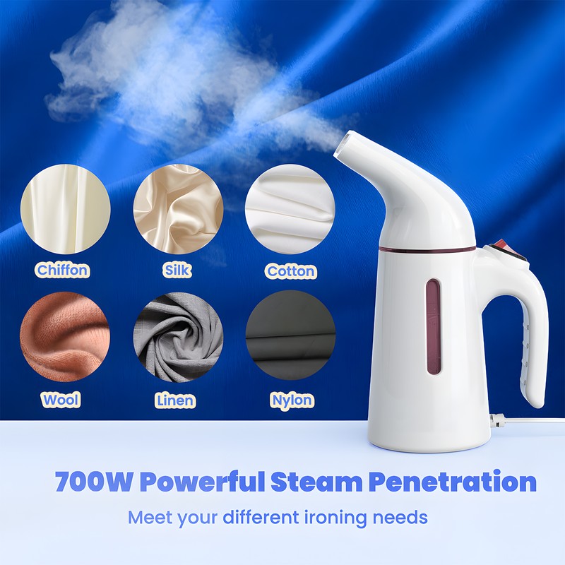 Portable Handheld Garment Steamer 120ml Capacity 700W Auto Shut-Off Steamer