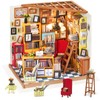 Rolife DIY Miniature Dollhouse Kit Bookstore Room Making Kit Mini