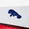 Transparent Decal Stickers Of Cute Manatee (Navy Blue) Premium Waterproof
