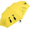 Doppler Mini Pocket Umbrella Open-Close Automatic Cats Friends, Yellow, cat-themed