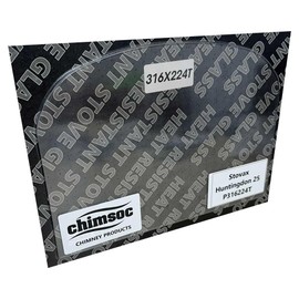 Chimsoc Replacement Stove Glass - Stovax Huntingdon 25 (316mm x 224mm Arched Top)