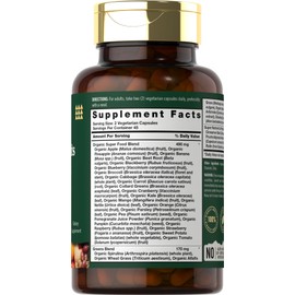 Tahoe Nutritionals Super Fruits and Veggies Capsules | 90 Count | Vegetarian, Non-GMO and Gluten Free Supplement