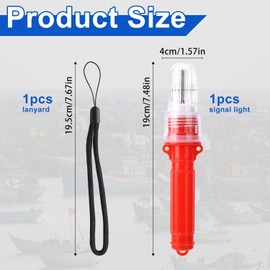 2025 Upgraded Boat Flare Kit, Coast Guard Approved Marine Flares with Lanyard Waterproof Emergency Signals for Fishing Nets Life Rafts Boats (Red)