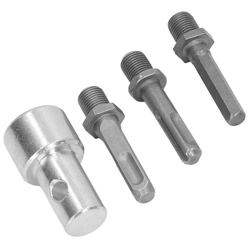 Auger Drill Adapter, Carbon Steel Garden Auger Drill Adapter Round