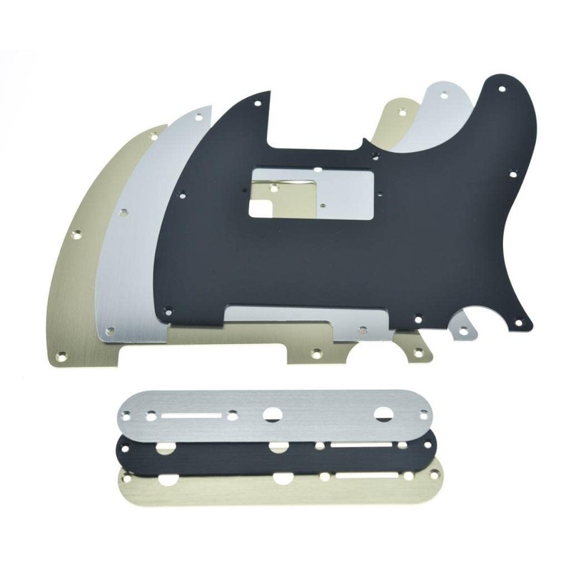 Dopro Metal Aluminum Anodized 8 Hole Tele Pickguard with Metal