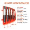 6Pcs/Set Screw Extractor Serrated Thread Square Head Broken Damaged Screw