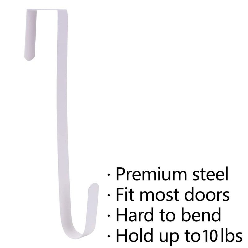 Sattiyrch 12" Wreath Hanger for Front Door,Metal Over The Door