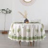 Labhanshi Green Palm Block Print Round Table Cloth|Indian Round Floral
