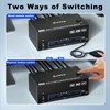 2HDMI+Displayport KVM Switch 3 Monitors 2 Computers 8K@60Hz 4K@144Hz,KVM Swtiches