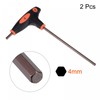 TOP-VIGOR 2Pcs 4mm Hex Key T-Handle, T Bar Dual End
