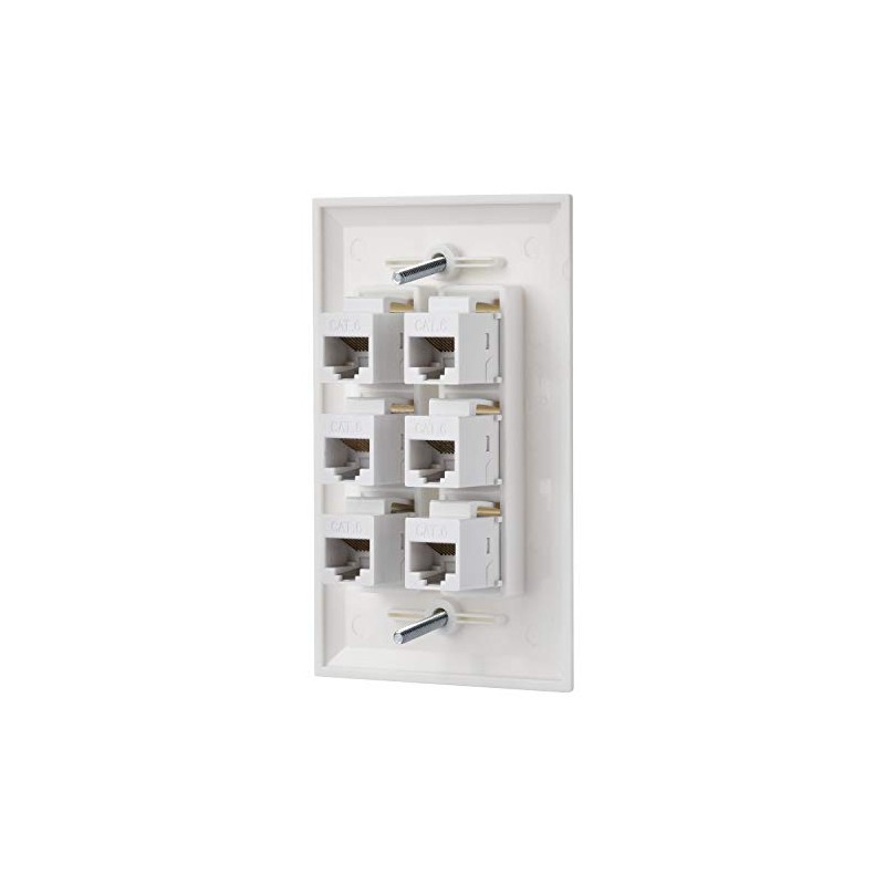 IBL - Cat6 Keystone Ethernet Wall Plate Female to Female