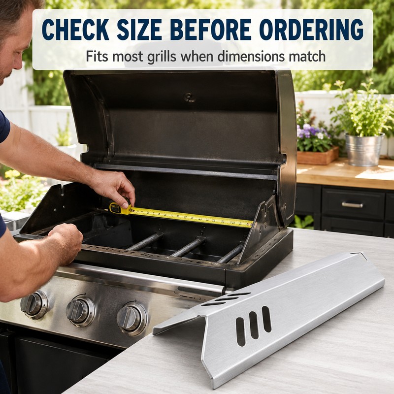 2-Pack Stainless Steel 15-Inch Grill Heat Tents for Gas Grill