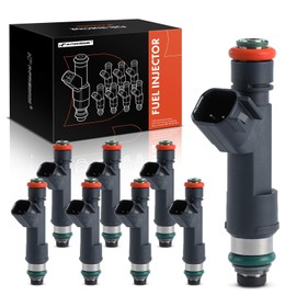 A-Premium 6 Holes Set of 8 Fuel Injectors Compatible with Ford F-150 2010-2014, F-250 Super Duty 2011-2014, F-350 Super Duty 2011-2014, 6.2L, Replace# AL3Z9F593B