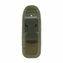 Unbranded Tactical Flashlight Pouch Holster Nylon Rotatable Flashlight Holder Belt Clip US - Army green