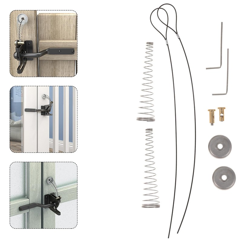 WHAMVOX 2Sets Gate Latch Cable Pull Kit Gate Latch for