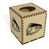 Square 'Salmon Fish Head' Wooden Tissue Box Cover (TB00065540)