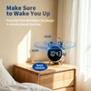 Digital Alarm Clock LED Display, No Ticking, Loud Alarm Clock