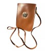 Unbranded Leather Crossbody Purse W/ Gold Clasp Push Closure Purse