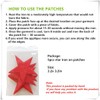 Zlettery 5pcs Red Star Iron on Patches, Star Patches Embroidered